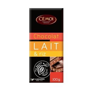 Cemoi Tablette de Chocolat Lait &amp; Céréales – 100g