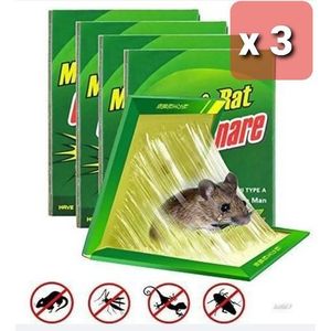 Lot De 3 PUISSANTS Pièges à Souris Originals Super Colle