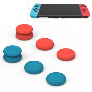 Skull&amp;Co Left + Right Gamepad Rocker Cap Button Cover Thumb Grip Set For Switch / Switch Lite / JOYCON (Blue + Red)