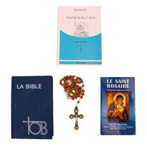Livret:Le Saint Rosaire Prière De L'Union Au Christ Se Laisser Conduire Par Le Saint Esprit + Chapelet - Bleu/Blanc/Rouge