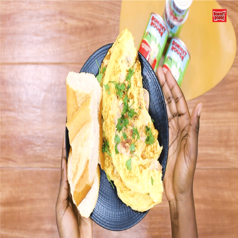 Omelette au jambon