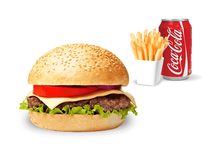 CHEESE BURGER + FRITES + BOISSON