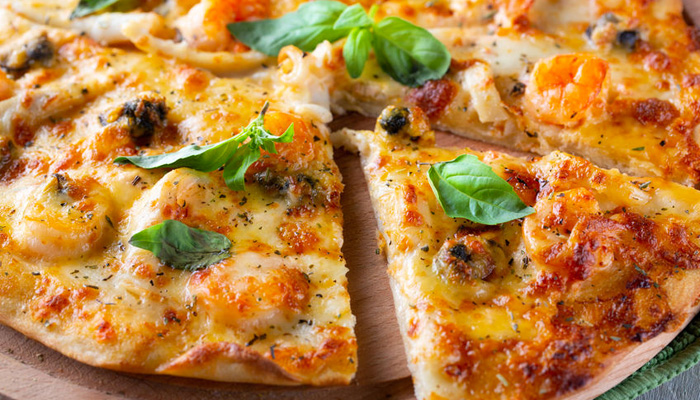 Pizza aux Crevettes
