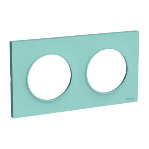 Schneider Electric Plaque 2 Postes Odace Styl - Bleu