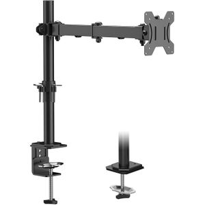 Support Ecran PC Support Moniteur Pour Écrans LCD LED De 13 à 32 Pouces, Bras De Moniteur à Rotation Pivotante Et Inclinable, Réglable En Hauteur