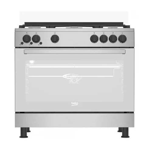  BEKO_GGR15115DXNS - GAZINIERE 5 FEUX BEKO INOX 90cm/ FOUR A VENTILATEUR