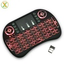Wireless Mini Clavier Sans Fil Avec Pavé Tactile, Rétroéclairé, Souris à Distance, Clavier Sans Fil 2,4 GHz Compatible Avec Android TV Box, Smart TV, Projecteur, PC Et Autres Ports USB