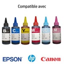 Bouteille D'encre - Compatible Epson & Canon - 100ML - Bleu Claire - Light Cyan