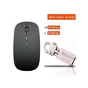 Souris Optique Sans Fil  Noir + Clé USB 32G Type Porte-clé Performante