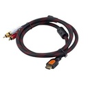 HDMI Male To RCA Video Audio AV Cable 1.5M Adapter For PS3 PS4 Xbox One Wii - Gris