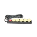 Honest Multiprise Parafoudre , Fil Ultra Solide, Avec Interrupteur - 5 Ports - Noir/Jaune   De Haute Qualité
