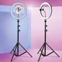 Trépied Universel Avec Anneaux Lumineux 26 Cm De Diamètre - Pour Smartphone Photo Caméra - Noir