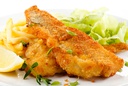 Batonnet de poissons pané et frites