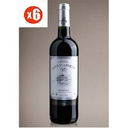 Bordeaux Lot De 6 Vin Rouge Château Le Faure - 75Cl - 13.5 % Vol - France