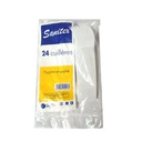 Posate Fourchette Jetables - Plastique - 24 Pcs - Blanc