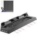 Charging Stand USB Dual Cooling Fan Controller Stand Holder Cooler For PS4 Console Cooler(Black)