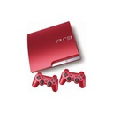 Sony PlayStation 3 Slim - 320 Go + 2 Manettes + 2 Câbles De Rechargement De Manettes + 25 Jeux Intégrés - Rouge (Reconditionné)