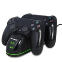 Double Station De Charge à LED Chargeur Pour 2 Manettes PS4 TP-1781 - Noir