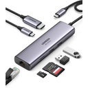 Ugreen Hub USB C Ethernet Adaptateur RJ45 HDMI 4K 60Hz Compatible Avec MacBook Pro Air M1 IPad Pro 2021 IPad Air 4 XPS Surface Galaxy S21, 7 En 1 Dock Multiple Ports USB 3.0 Carte SD MicroSD PD 100W