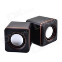 Mini Haut-Parleur Double USB 2.0 - Noir