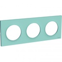 Schneider Electric Plaque 3 Postes Odace Styl - Bleu