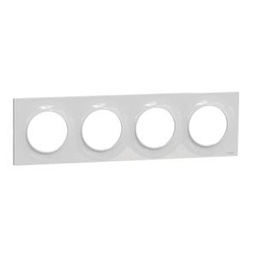 Schneider Electric Plaque 4 Postes Odace Styl - Gris