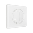 Interrupteur double sans fils pour interrupteur connecté ou prise connectée Céliane with Netatmo avec plaque Blanc