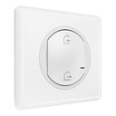 Commande Départ/Arrivée pour installation connectée Céliane with Netatmo avec plaque Laqué Blanc