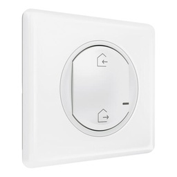 Commande Départ/Arrivée pour installation connectée Céliane with Netatmo avec plaque Laqué Blanc
