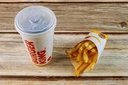 Menu Large (c'est 1 grde frite ou 9 Onion rings & la boisson en 50cl)