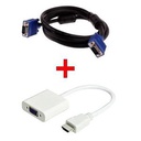 Câble VGA - 1.5 M + Adaptateur HDMI To VGA