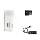 Adaptateur Multiports USB 4 En 1 +( Clé USB Toshiba 8GB , Carte Mémoire 8GB 100%) - Noir